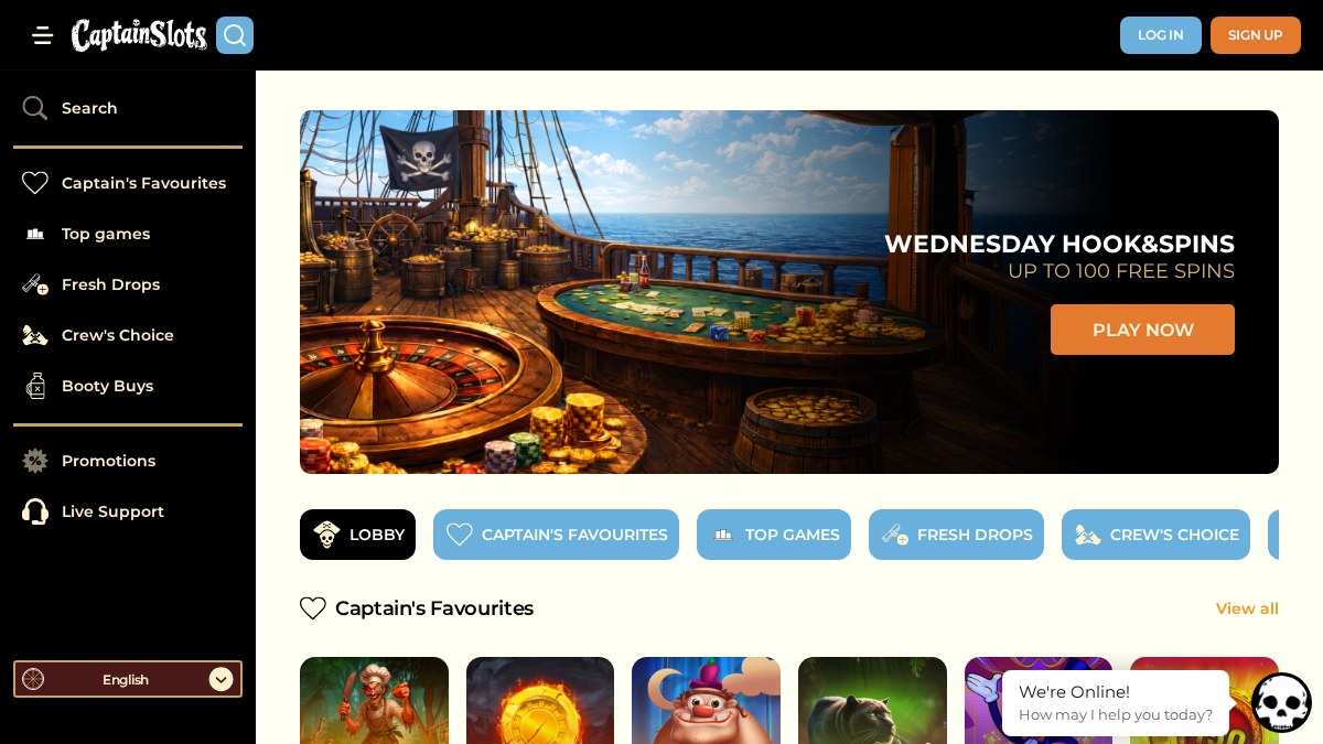 Captain Slots - Aperçu de la plateforme