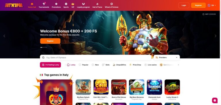 Aperçu du site de Hit'n'Spin