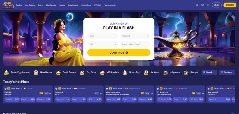 Aperçu du site de Jasmin Slots
