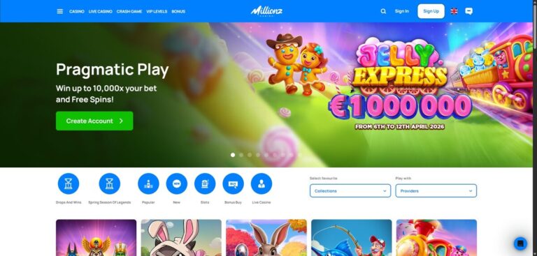 Aperçu du site de Millionz