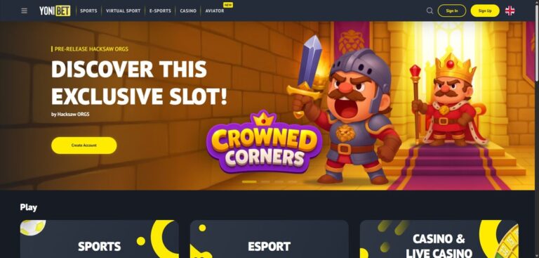 Aperçu du site de Yonibet